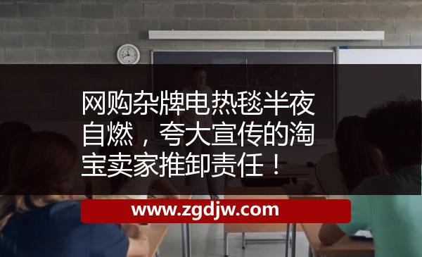 網(wǎng)購雜牌電熱毯半夜自燃，夸大宣傳的淘寶賣家推卸責任！ 